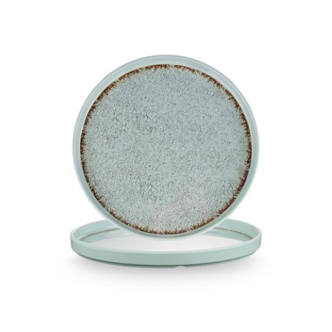 צלחת עגולה 24 ס"מ קנט ישר מלמין צבע ירוק - Y.C.034433/K-0809.5