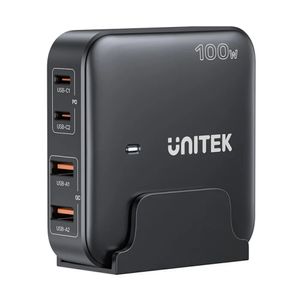 מטען למחשב או סמארטפון 4 יציאות Unitek P1229ABK01-EU 100W