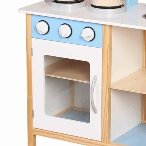 מטבח עץ לילדים עם כיור ואביזרי משחק נוספים - דוד