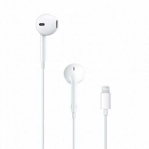 אוזניות In-ear מקוריות של Apple עם חיבור Lightning, בקר שליטה ומיקרופון