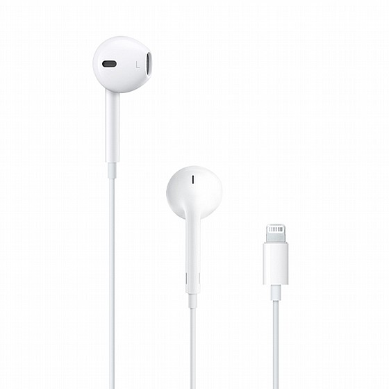 אוזניות In-ear מקוריות של Apple עם חיבור Lightning, בקר שליטה ומיקרופון