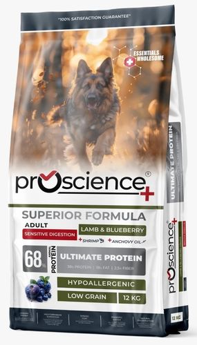 פרו סיינס מזון לכלבים כבש ואוכמניות 12 ק"ג