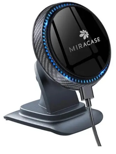 תושבת אלחוטית ומטען לדשבורד הרכב עם אורות לד MMDM57 מבית MIRACASE