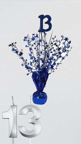מרכז שולחן בר מצווה 13- כחול ג.36 ס