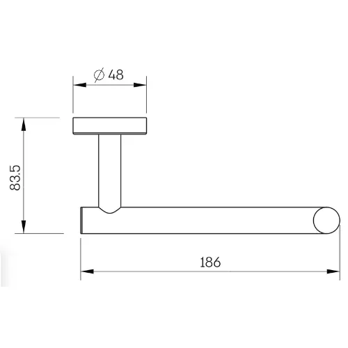 מחזיק נייר טואלט סאן ורד BA155, גימור רוז גולד.