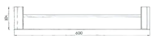 מוט מגבות כפול סאן ורד BA110 בגימור ניקל.