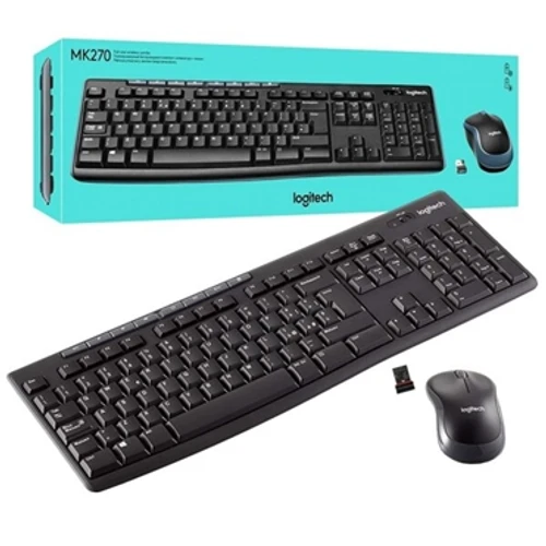 מקלדת ועכבר אלחוטיים Logitech MK270 מקלדת עברית-אנגלית