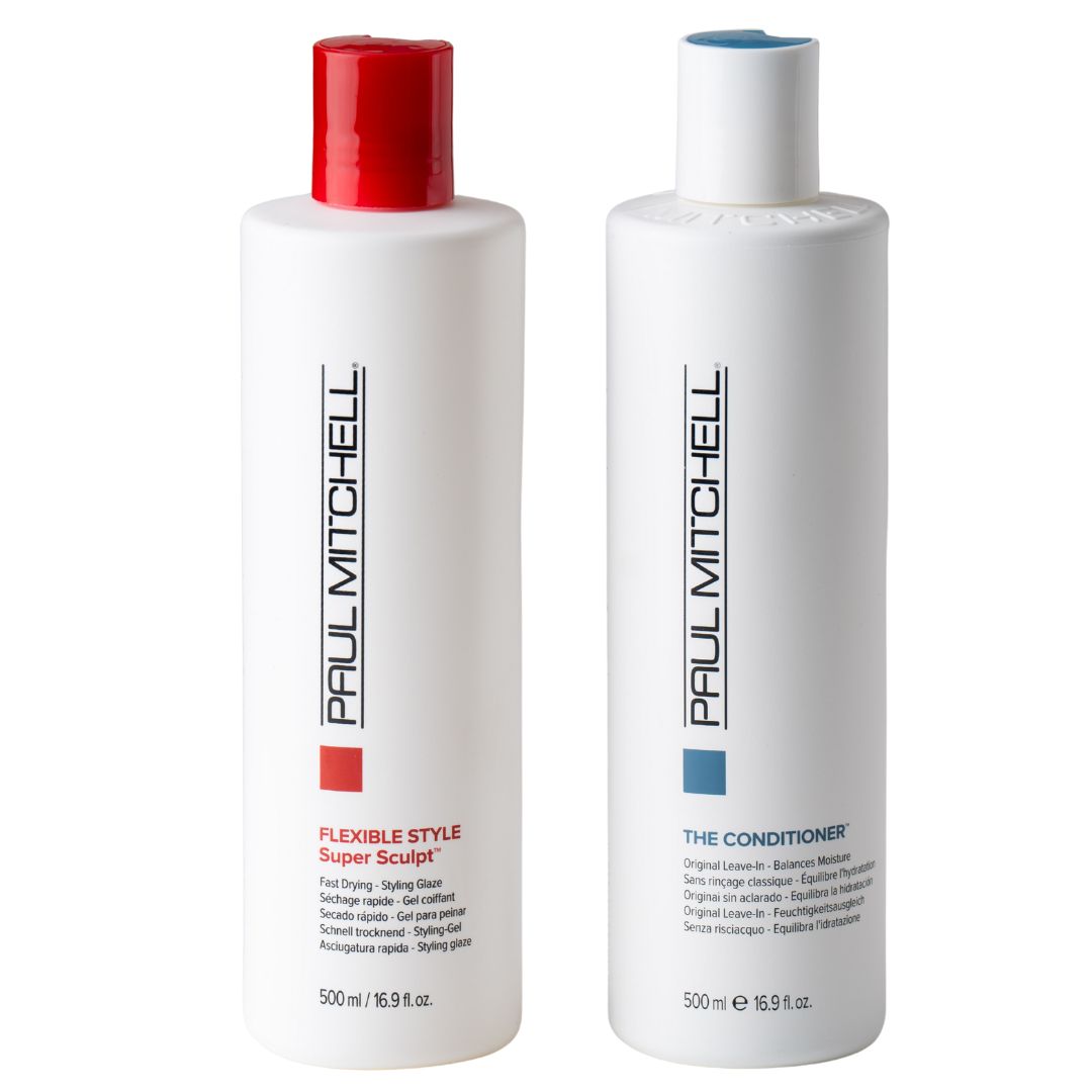 זוג קרם לשיער הקונדישנר 500 מ"ל +גלייז לשיער סופר סקלפט 500 מ"ל פול מיטשל