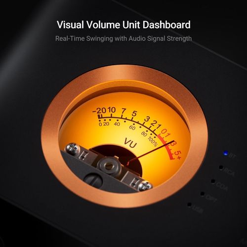מגבר משולב 2.1 ערוצים Fosi Audio MC351 עם DAC, VU Meter ו-Bluetooth