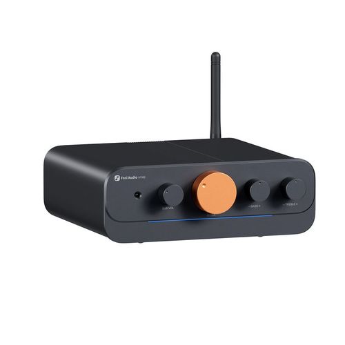 מגבר בלוטות' Fosi Audio HT4S לרמקולים חיצוניים, מגבר כוח 4 ערוצים לשייקר בס עם שלט רחוק