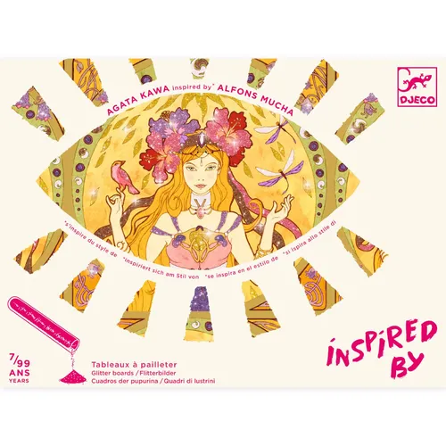 יצירה בהשראת אמנים - אלפונס מוכה - נצנצים