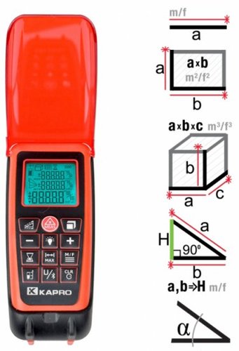 מד טווח לייזר מקצועי Kapro 377 Beamfinder – דיוק וחדשנות עד 100 מטר