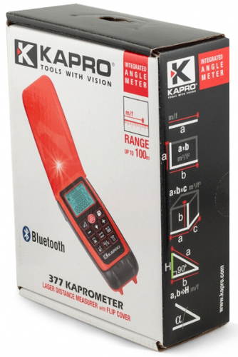 מד טווח לייזר מקצועי Kapro 377 Beamfinder – דיוק וחדשנות עד 100 מטר
