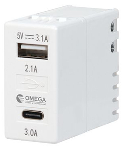 מטען שקע 3.1AXUSB לבן תואם גוויס