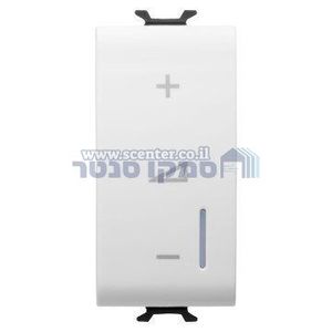 דימר אלקטרוני אוניברסלי לנורות לד לבן 1 מודול Gewiss Chorus 230V