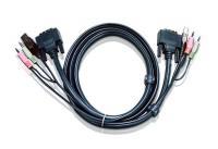 כבל KVM ל DVI/USB באורך 3 מטר, בטכנולוגיית Dual Link לממתגי CS178XA