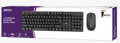 סט מקלדת ועכבר אלחוטיים PROTEC DM510 – חיבור 2.4GHz – עברית אנגלית – שחור