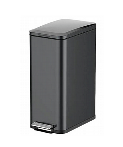 פח דוושה מט 50L ליטר HAUSER SLIM לה קיטשן La kitchenette - צבע נירוסטה מושחרת