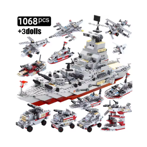 ספינת מלחמה להרכבה – 1068 חלקים + 6 דמויות