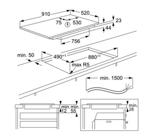 כיריים אינדוקציה 5 איזורי בישול Electrolux אלקטרולוקס דגם EIV94550