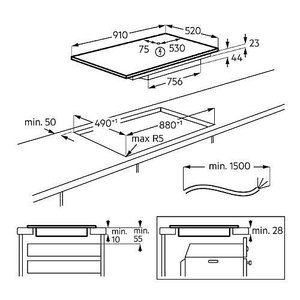 ‏כיריים אינדוקציה AEG NIK95N00FB