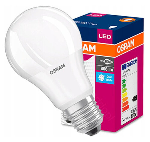 ליבון D.L E27 8.5W LED חלבי OSRAM