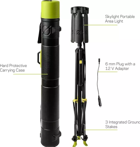 תאורה ניידת נטענת לקמפינג עם חצובה GOALZERO דגם SKYLIGHT 6000 - גוון תאורה 3250K