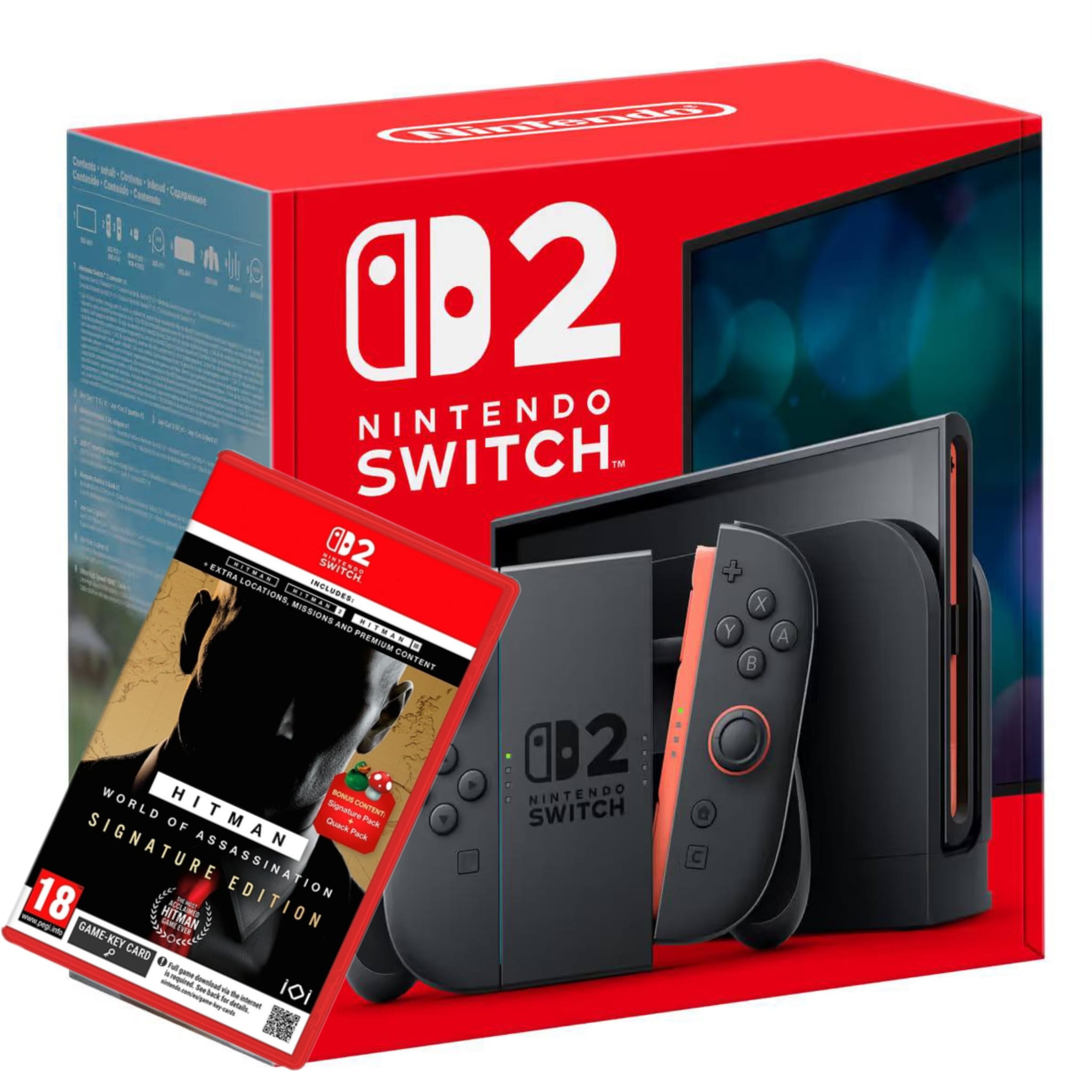 NINTENDO SWITCH 2 +‎ GAME HITMAN WORLD OF ASSASSINATION קונסולה