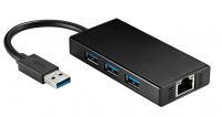 מתאם USB ליציאת רשת + 3 פורטים תומך USB3.0