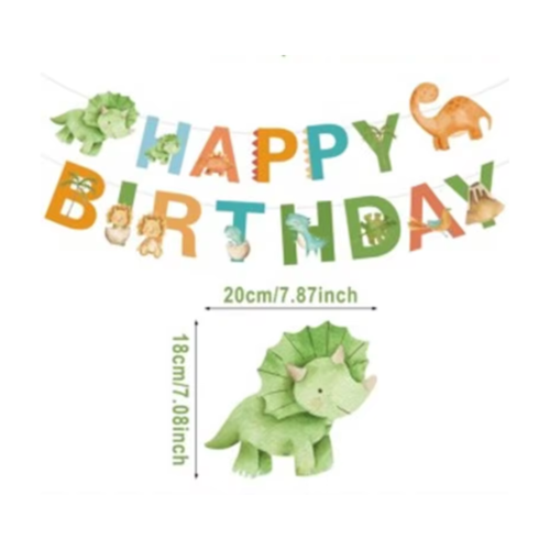 סט 2 שרשראות דגלים – ג'ונגל ו-Happy Birthday 