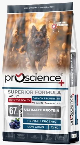 פרו סיינס מזון לכלבים סלמון ואוכמניות 12 ק"ג Pro Science