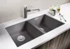 כיור מטבח גרניט בלנקו סבליין 350/350U מידה 76X46