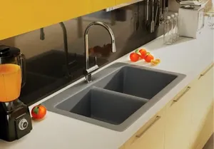 כיור מטבח גרניט בלנקו הוריזן 210 מידה 79X51