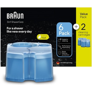 מארז 8 מחסניות נוזל שטיפה למכונת גילוח Braun