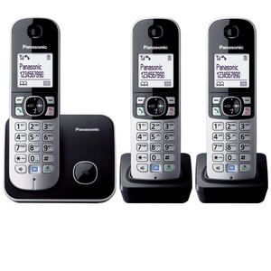 טלפון אלחוטי עם תפריט בעברית כולל 2 שלוחות Panasonic