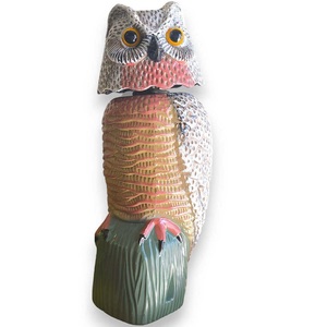 דחליל דמוי ינשוף כולל ראש מסתובב להרחקת יונים Owl Market