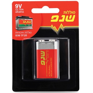 סוללה מלבנית אלקליין Schnapp 9V