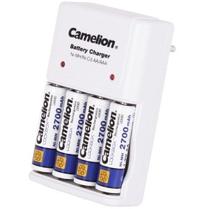 מטען סוללות כולל 4 סוללות Camelion AA