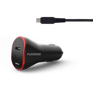מטען לרכב 18W כולל כבל PureGear Type C