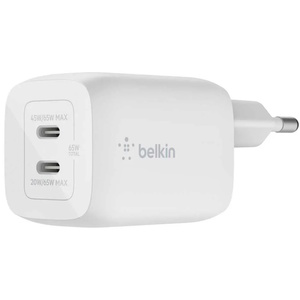 מטען קיר כפול Belkin 65W DUAL USB-C GAN
