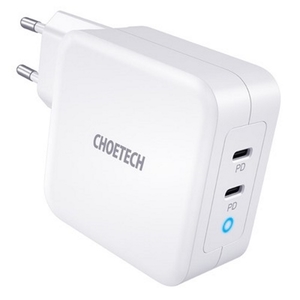 ראש מטען כפול מהיר 100W - שתי יציאות Choetech PD
