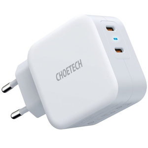 ראש מטען כפול מהיר 40W - שתי יציאות Choetech PD