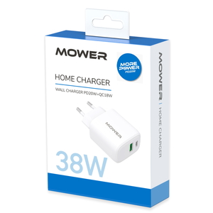 ראש מטען 38W כולל 2 יציאות Mower USB-A+USB-C
