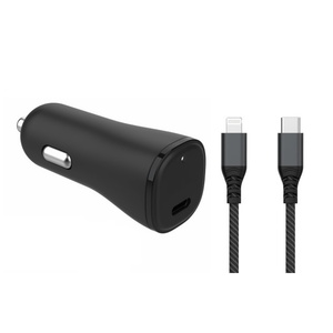 סט מטען רכב מהיר PD 20W + כבל טעינה וסנכרון USB-C ל-Lighting מאושר אפל Neatogo