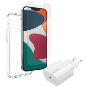 סט לסמארטפון כיסוי אחורי + מגן מסך + ראש מטען ZAGG 30W