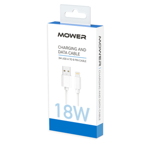 כבל טעינה וסנכרון USB-A ל-Lightning באורך 3 מטר Mower