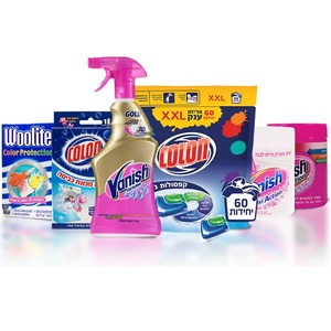 מארז כביסה מושלם עם מגוון מוצרי VANISH וניש, COLON קולון וולייט WOOLITE