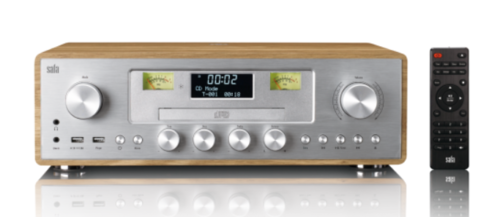 מגבר עם רמקולים/CD/רדיו בעל תיבת תהודה מעץ: MIC-256