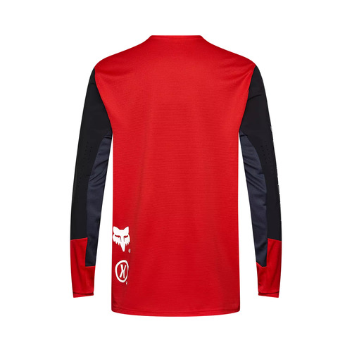 חולצת רכיבה ארוכה פוקס אדום / שחור - FOX RACING DEFEND LS JERSEY ELEVATED V25 