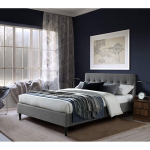 מיטת זוגית מעוצבת בריפוד בד Home Decor